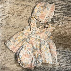 Joie Pastel Floral Dress Set in Pink, Yellow & Blue